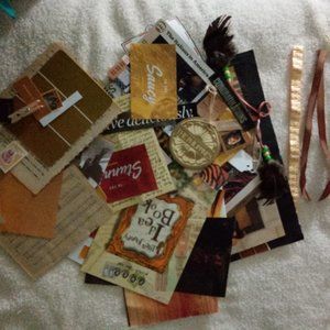 50 pc Magazine Clipping Pages Stamps Vintage Journals Collage Brown Ephemera